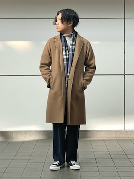 「EDIFICE LA BOUCLE（エディフィスラブークル）のアイテム（ジャケット/アウター）」を使った、IDUTSUさん（メンズ・177cm）の冬コーディネート