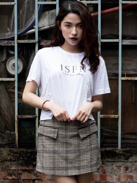 「素T」｜ISFNさん（レディース・164cm）の夏コーディネート