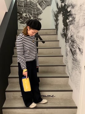 「アニエスベー」｜「アイテム（財布/小物）」を使った、agnès b. 銀座松屋 Rue du jourさん（レディース・155cm）の冬コーディネート