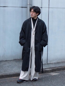 「セットアップスタイル」｜「アイテム（トレンチコート）」を使った、ひろきさん（メンズ・174cm）の冬コーディネート