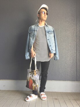 「DISCOVERED（ディスカバード）のアイテム（帽子）」を使った、KEIさん（メンズ・168cm）の夏コーディネート