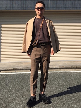 「PADRONE（パドローネ）のアイテム（その他シューズ）」を使った、KEIさん（メンズ・168cm）の秋コーディネート