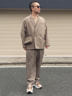 「FREAK'S STORE（フリークスストア）のアイテム（テーラードジャケット）」を使った、KEIさん（メンズ・168cm）の春コーディネート