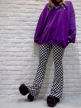 「jouetie（ジュエティ）のイージーフィットフレアパンツ（その他パンツ）」を使った、アイキ ハルナさん（レディース・158cm）の春コーディネート