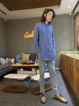 「Dr. Martens（ドクターマーチン）のアイテム（アクセサリー）」を使った、SOLE-Jewelryさん（メンズ・185cm）の冬コーディネート