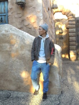 genさん（メンズ・167cm）の冬コーディネート