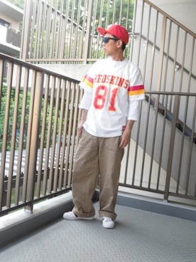 「NIKE（ナイキ）のWEGO/NIKE フューチュラベースボールキャップ（キャップ）」を使った、genさん（メンズ・167cm）の春コーディネート