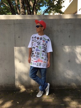 「グラミチ」｜「アイテム（スリッポン）」を使った、genさん（メンズ・167cm）の秋コーディネート