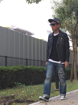 「HYSTERIC GLAMOUR（ヒステリックグラマー）のアイテム」を使った、genさん（メンズ・167cm）の秋コーディネート