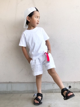 「WASK（ワスク）のアイテム」を使った、SOUSUKEさん（キッズ・110cm）の夏コーディネート