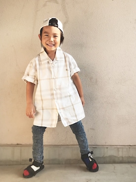 「suicoke（スイコック）のアイテム」を使った、SOUSUKEさん（キッズ・110cm）の夏コーディネート