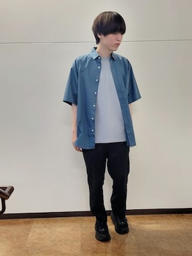 「UCLA（ユーシーエルエー）のアイテム」を使った、はたさん（メンズ・172cm）の夏コーディネート