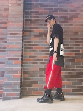 「BEEN TRILL（ビーントリル）のアイテム（帽子）」を使った、橋本 侑哉さん（メンズ・173cm）の夏コーディネート