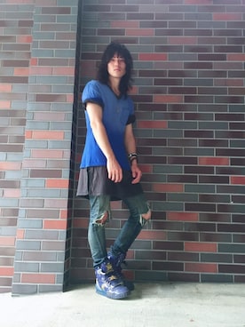 「SPX（エスピーエックス）のアイテム」を使った、橋本 侑哉さん（メンズ・173cm）の夏コーディネート