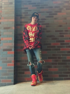 「jump（ジャンプ）のアイテム」を使った、橋本 侑哉さん（メンズ・173cm）の秋コーディネート