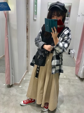 佐々木麻耶さん（レディース・156cm）の春コーディネート