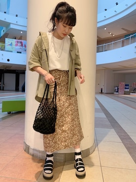 佐々木麻耶さん（レディース・156cm）の春コーディネート