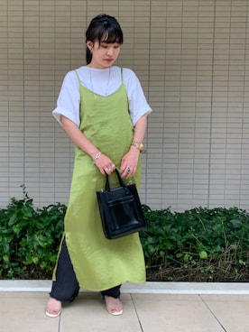 「WEGO（ウィゴー）のアイテム（ワンピース）」を使った、佐々木麻耶さん（レディース・156cm）の夏コーディネート