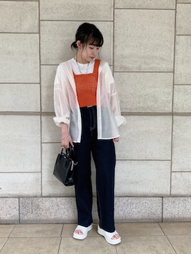 佐々木麻耶さん（レディース・156cm）の春コーディネート