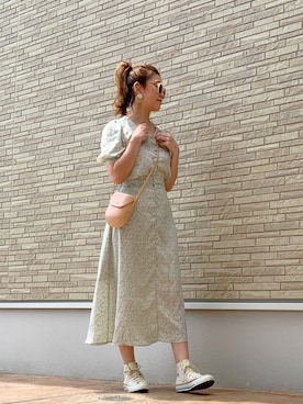 「CONVERSE（コンバース）のCONVERSE ALL STAR　ハイカットスニーカー（スニーカー）」を使った、N A O M Iさん（レディース・162cm）の春コーディネート