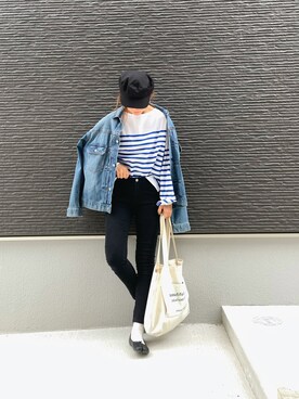 「orcival」｜「アイテム（キャスケット）」を使った、N A O M Iさん（レディース・162cm）の春コーディネート