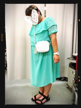 「ぽっちゃり、夏」｜「アイテム（腕時計）」を使った、ぶーちゃんちゃんさん（レディース・163cm）の夏コーディネート