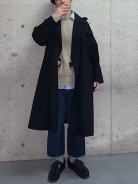 「semoh（セモー）のアイテム」を使った、Kottamさん（メンズ・170cm）の冬コーディネート