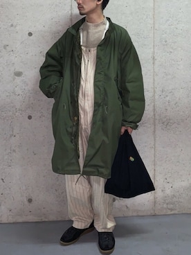 「ジャーマントレーナー」｜「アイテム（モッズコート）」を使った、Kottamさん（メンズ・170cm）の冬コーディネート