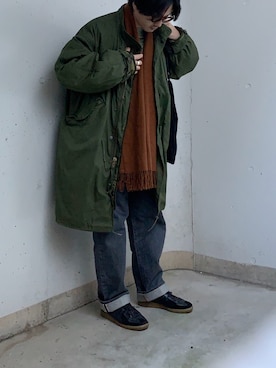 「ジャーマントレーナー」｜「アイテム（モッズコート）」を使った、Kottamさん（メンズ・170cm）の冬コーディネート