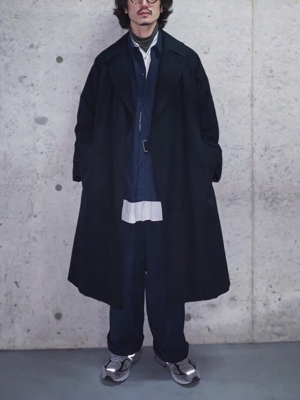 comoli ウールサージタイロッケンコート