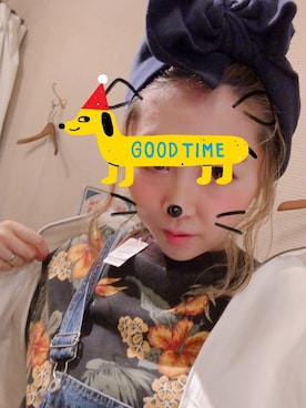 「スエット」｜「アイテム（サロペット/オーバーオール）」を使った、lili  さん（レディース・161cm）の春コーディネート