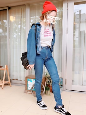 「DHOLIC（ディーホリック）のアイテム（デニムジャケット）」を使った、lili  さん（レディース・161cm）の秋コーディネート