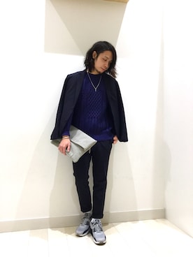 「アイテム（バングル/リストバンド）」を使った、Nobuさん（メンズ・172cm・20代）の冬コーディネート