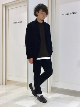 「GLOBAL WORK（グローバルワーク）のアイテム（ドレスシューズ）」を使った、Nobuさん（メンズ・172cm）の秋コーディネート