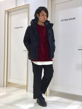「GLOBAL WORK（グローバルワーク）のアイテム（ダウンジャケット/コート）」を使った、Nobuさん（メンズ・172cm）の冬コーディネート
