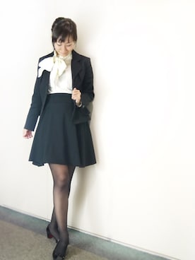 「ボウタイ」｜komikaさん（レディース・159cm）の冬コーディネート