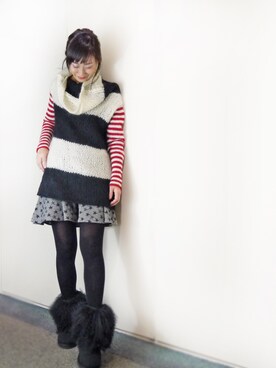 「TWIN-SETのアイテム」を使った、komikaさん（レディース・159cm）の冬コーディネート