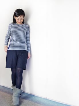 「miu miu（ミュウミュウ）のアイテム（パンツ）」を使った、komikaさん（レディース・159cm）の冬コーディネート