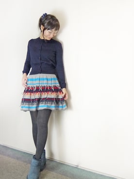 「STEFANEL（ステファネル）のアイテム」を使った、komikaさん（レディース・159cm）の冬コーディネート