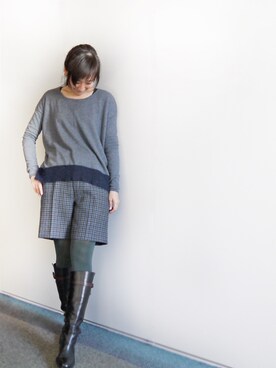 「miu miu（ミュウミュウ）のアイテム（パンツ）」を使った、komikaさん（レディース・159cm）の春コーディネート