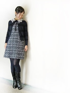 「DOLCE&GABBANA（ドルチェアンドガッバーナ）のアイテム（ワンピース/ドレス）」を使った、komikaさん（レディース・159cm）の春コーディネート