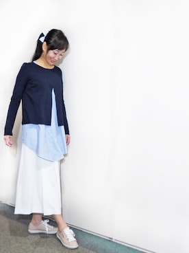 「Dondup（ドンダップ）のアイテム（トップス）」を使った、komikaさん（レディース・159cm）の夏コーディネート