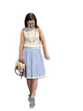 「Malo（マーロ）のアイテム」を使った、komikaさん（レディース・159cm）の夏コーディネート