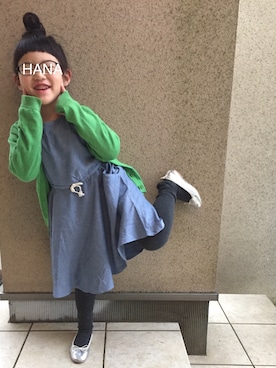 「アイテム（パンプス）」を使った、loloさん（キッズ・110cm）の春コーディネート