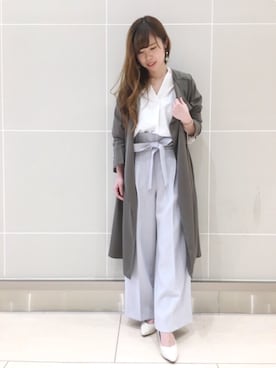 「アイテム（その他アウター）」を使った、Eriさん（レディース・158cm）の春コーディネート