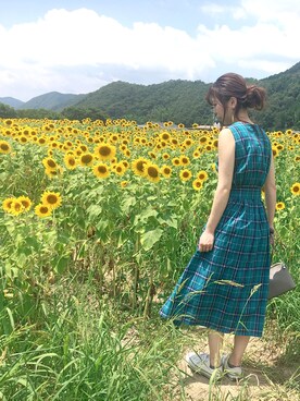 「アイテム（イヤリング）」を使った、Eriさん（レディース・158cm・20代）の夏コーディネート