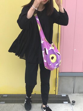 90's 00's old marimekko ショルダーバッグ　パープル　紫