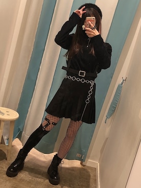「アイテム（タイツ/ストッキング）」を使った、𝓎さん（レディース・155cm）の冬コーディネート