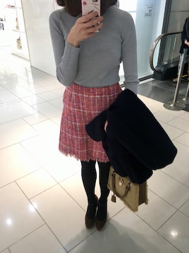 「ef-de（エフデ）のアイテム（バッグ）」を使った、🌼𝓀𝒶ℴ𝓇𝓊🌼さん（レディース・168cm）の冬コーディネート