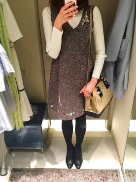 「Dior」｜「アイテム（ブーティ）」を使った、🌼𝓀𝒶ℴ𝓇𝓊🌼さん（レディース・168cm）の春コーディネート